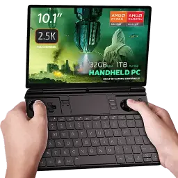 Illustration of GPD Win Max series handheld gaming laptop for selling online with Canitcash.